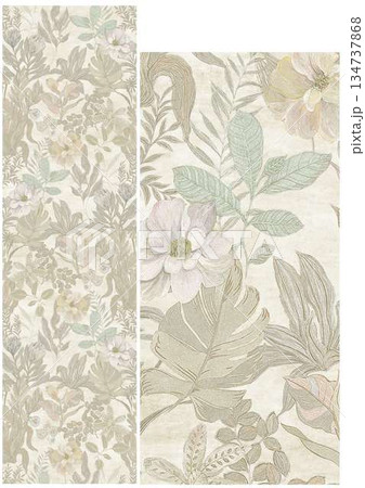 Vivid Watercolor Floral and Leaf Illustrations 134737868