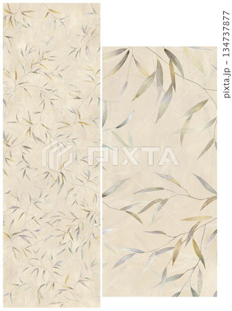 Vivid Watercolor Floral and Leaf Illustrations 134737877