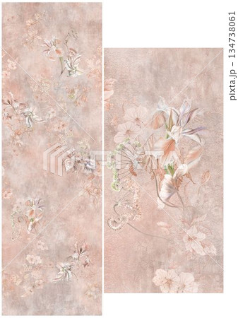 Vivid Watercolor Floral and Leaf Illustrations 134738061