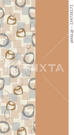 Artful Hand Painted Curly Grass Motifs 134738171