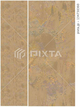 Graceful Watercolor Botanic Pattern Art 134738360