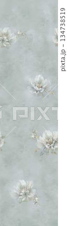 Graceful Watercolor Botanic Pattern Art 134738519