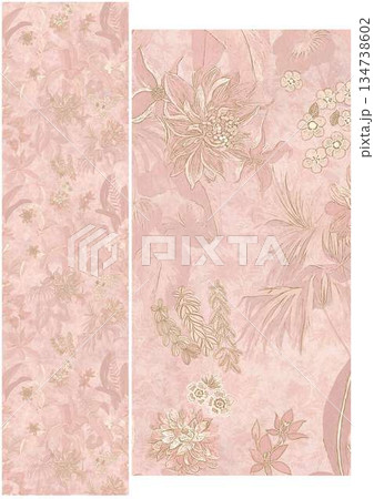 Graceful Watercolor Botanic Pattern Art Graceful Watercolor Botanic Pattern Art 134738602