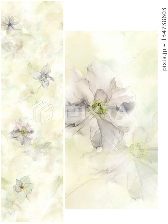Graceful Watercolor Botanic Pattern Art Graceful Watercolor Botanic Pattern Art 134738603