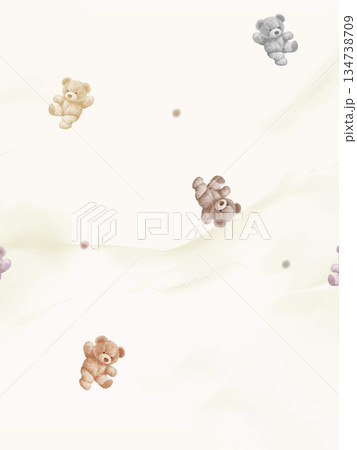 Graceful Watercolor Botanic Pattern Art 134738709