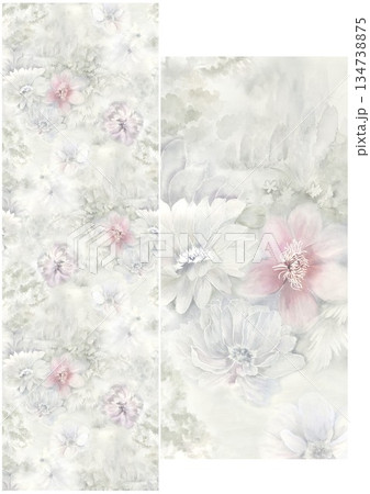 Charming Hand-Drawn Floral and Leaf Compositions 134738875