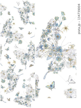 Charming Hand-Drawn Floral and Leaf Compositions Charming Hand-Drawn Floral and Leaf Compositions 134739004