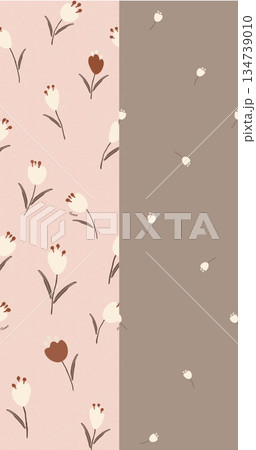 Charming Hand-Drawn Floral and Leaf Compositions 134739010