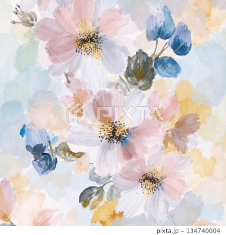 Unique Watercolor Artworks with Floral Elements 134740004