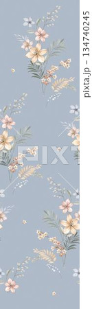 Unique Watercolor Artworks with Floral Elements 134740245