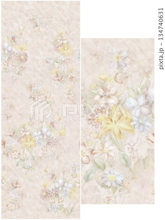 Creative Hand-Drawn Patterns of Flora and Leaves 134740631