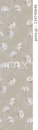Creative Hand-Drawn Patterns of Flora and Leaves Creative Hand-Drawn Patterns of Flora and Leaves 134740646