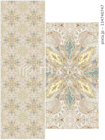 Delightful Hand-Painted Floral Leaf Art 134740747