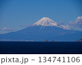 雲見海岸から海越しの富士山 134741106