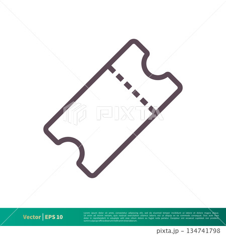 Ticket Icon Vector Logo Template Illustration Design. Vector EPS 10. Ticket Icon Vector Logo Template Illustration Design. Vector EPS 10. 134741798