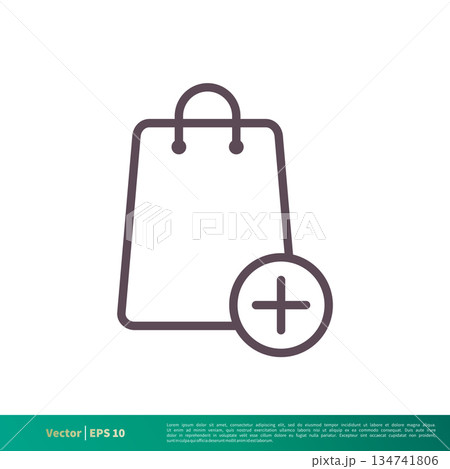 Paper Bag, Shop Icon Vector Logo Template Illustration Design. Vector EPS 10. 134741806