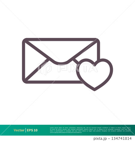 Love Letter Icon Vector Logo Template Illustration Design. Vector EPS 10. Love Letter Icon Vector Logo Template Illustration Design. Vector EPS 10. 134741814