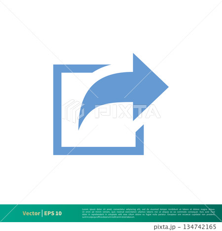 Share Arrow Icon Vector Logo Template Illustration Design. Vector EPS 10. 134742165