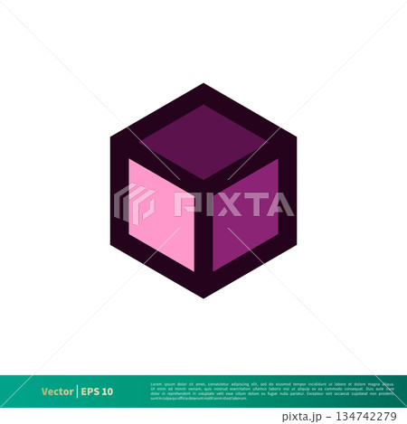 Cube Icon Vector Logo Template Illustration Design. Vector EPS 10. 134742279