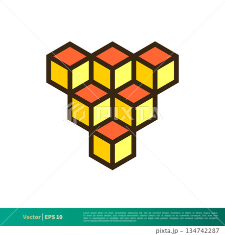 Cube Icon Vector Logo Template Illustration Design. Vector EPS 10. 134742287