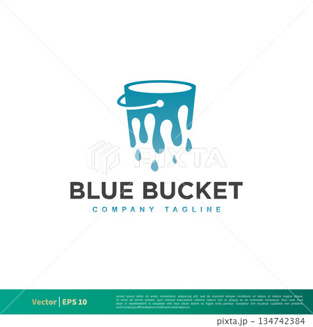 Water and Bucket Icon Vector Logo Template Illustration Design. Vector EPS 10. Water and Bucket Icon Vector Logo Template Illustration Design. Vector EPS 10. 134742384