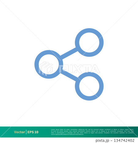 Share Data Icon Vector Logo Template Illustration Design. Vector EPS 10. 134742402