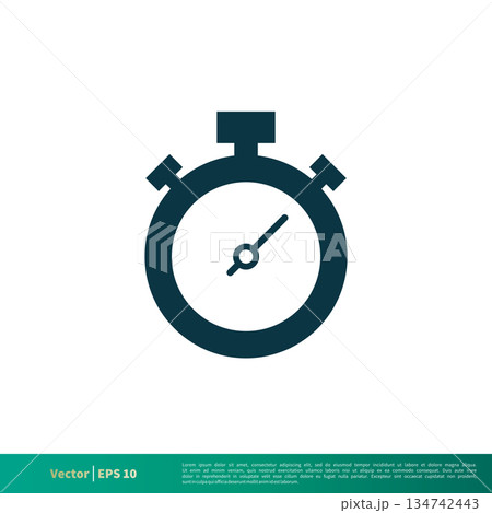Stopwatch Icon Vector Logo Template Illustration Design. Vector EPS 10. 134742443