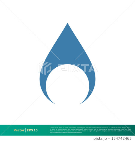 Drop Water Icon Vector Logo Template Illustration Design. Vector EPS 10. 134742463