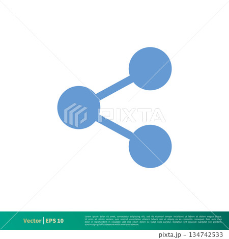 Share Icon Vector Logo Template Illustration Design. Vector EPS 10. 134742533