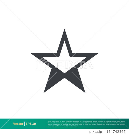 Simple Star Shape Icon Vector Logo Template Illustration Design. Vector EPS 10. 134742565
