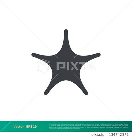 Simple Star Shape Icon Vector Logo Template Illustration Design. Vector EPS 10. 134742571