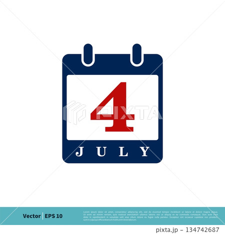 July 4th American Independence Day Icon Vector Logo Template Illustration Design. Vector EPS 10. July 4th American Independence Day Icon Vector Logo Template Illustration Design. Vector EPS 10. 134742687