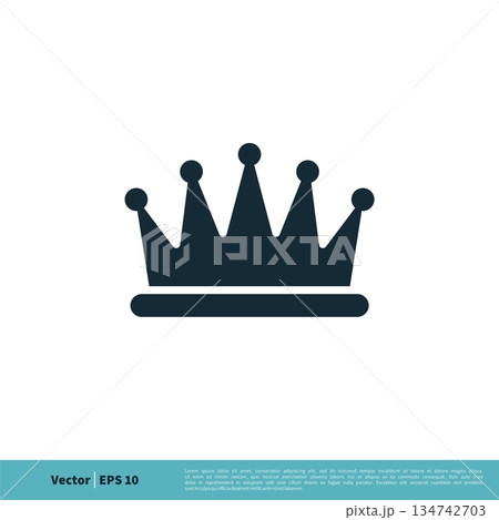 Crown Icon Vector Logo Template Illustration Design. Vector EPS 10. Crown Icon Vector Logo Template Illustration Design. Vector EPS 10. 134742703