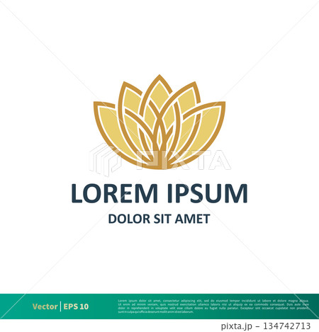 Lotus Flower Ornamental Vector Icon Logo Template Illustration Design. Vector EPS 10. Lotus Flower Ornamental Vector Icon Logo Template Illustration Design. Vector EPS 10. 134742713