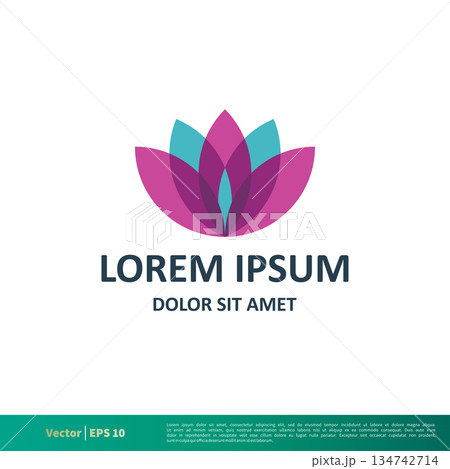 Lotus Flower Ornamental Vector Icon Logo Template Illustration Design. Vector EPS 10. Lotus Flower Ornamental Vector Icon Logo Template Illustration Design. Vector EPS 10. 134742714
