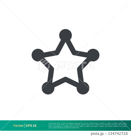 Simple Star Shape Icon Vector Logo Template Illustration Design. Vector EPS 10. 134742728