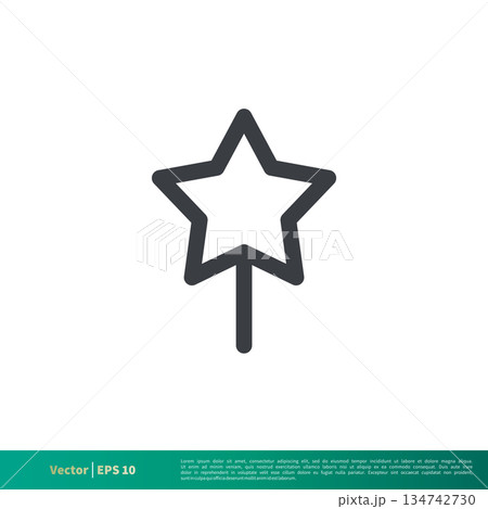 Simple Star Shape Icon Vector Logo Template Illustration Design. Vector EPS 10. 134742730