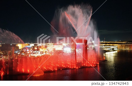 夜の万博の風景 134742943