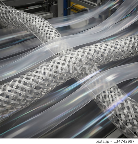 Ribbon Mesh Flow Suggesting Implied Velocity 134742987