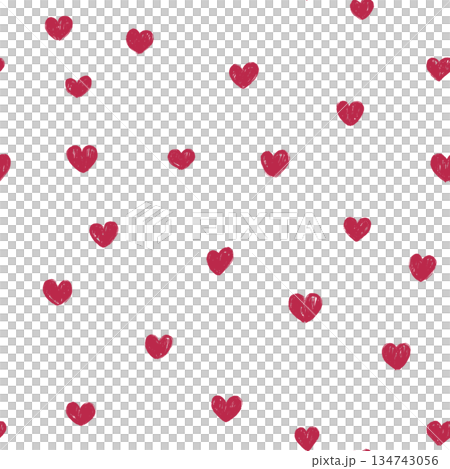 Heart shape seamless pattern. Valentine hand drawn pattern Heart shape seamless pattern. Valentine hand drawn pattern 134743056
