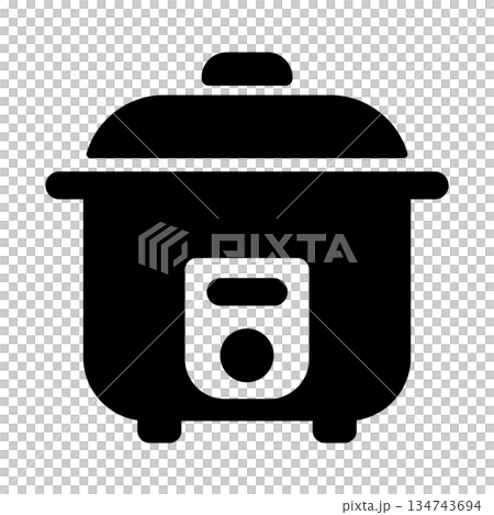 電飯煲輪廓圖標素材 電飯煲輪廓圖標素材 134743694