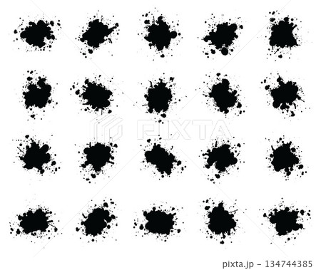 Stroke Brushes, hand drawn black sticker, abstract freehand stroke Stroke Brushes, hand drawn black sticker, abstract freehand stroke 134744385