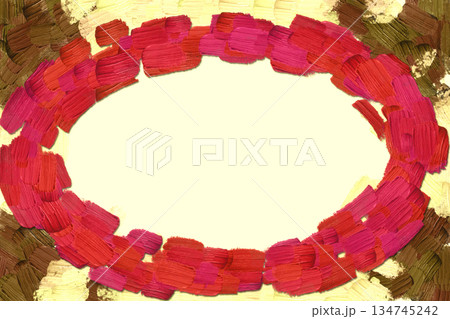 Red brown frame made from artist brush strokes Red brown frame made from artist brush strokes 134745242