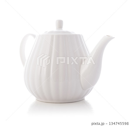 White household bone china porcelain teapot 134745598