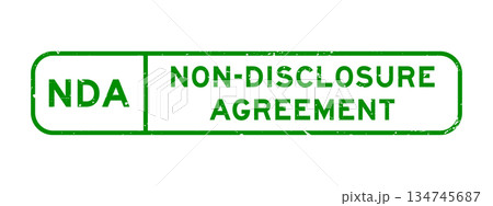Grunge green NDA Non disclosure agreement word square rubber seal stamp on white background Grunge green NDA Non disclosure agreement word square rubber seal stamp on white background 134745687