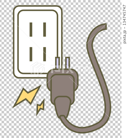 電源插座和插頭圖示 134745747