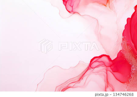 赤と白のインクアート 赤と白のインクアート 134746268