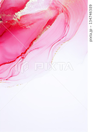 赤と白のインクアート 赤と白のインクアート 134746389