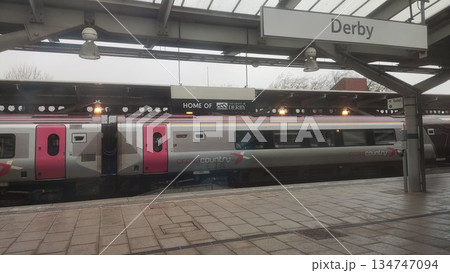 Derby, UK - December 27 2022: Derby Train Station 134747094