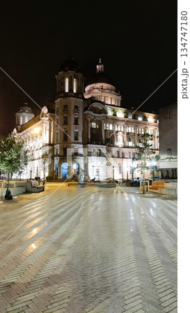 Liverpool, UK - December 28 2022: Surrounding View of Liverpool City Liverpool, UK - December 28 2022: Surrounding View of Liverpool City 134747180